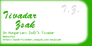 tivadar zsak business card